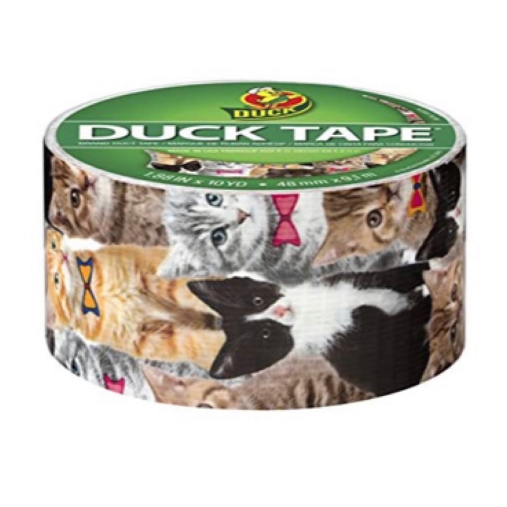 🆕 🐈 Kitten Cat Pattern Duck Duct Tape Packaging Shipping Supplies New! NWT